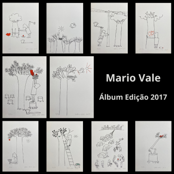 Mario Vale Álbum com 10 Gravuras Cartuns 